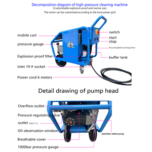 New High 200-300bar 20HP Heavy Duty Mobile Car Washing Equipment for Industrial & Commercial Use High 250bar Hig - Product Image 6