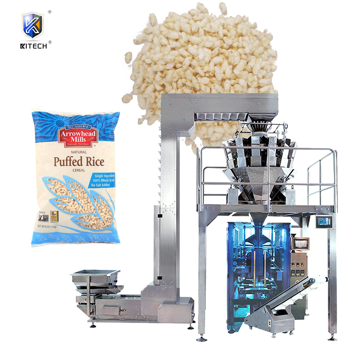 Multi-tête Automatique Poche Popcorn Riz Soufflé Machine à Emballer