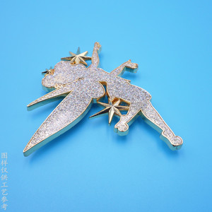 Customized Cartoon Metal Badge Glitter Epoxy Resin 3D Character Shape Safety Pin For Children's <b>Bags</b> Alloy Logo - Product Image 2