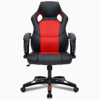 Fauteuil de jeu et de course convertible en cuir traditionnel et acier inoxydable avec siège pivotant et fonction de refroidissement