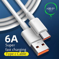 Câble USB Type-C 6A en gros d'usine, longueur 1M/2M, charge rapide 3A, conducteur en cuivre pur, pour appareils iOS et Android, téléphone et caméra TPE