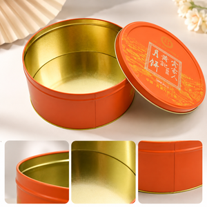 Custom Recyclable <b>Large</b> Food Grade Mooncake Tin <b>Box</b> Gold Foil Embossed Printing for Mid-Autumn Festival Biscuit Candy <b>Gift</b> Packs - Product Image 3