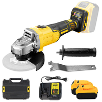 Ensemble d'outils de découpe et de meulage sans fil 20V avec moteur sans balais, batterie au lithium, meuleuse d'angle de 125 mm pour différentes marques