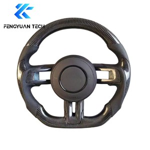 พวงมาลัยคาร์บอนไฟเบอร์ทรงสปอร์ตแบบมีจอ LED แสดงผลแบบแบน พร้อมระบบทำความร้อน สำหรับรถฟอร์ด มัสแตง ปี 2015 2016 2017 2018 2019 2020 <span class=keywords><strong>2021</strong></span> 2022 - Product Image 2