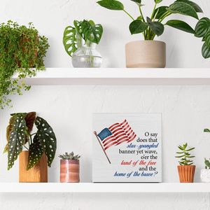 Plateau à plusieurs niveaux décor cadre en bois en métal gaufré USA drapeau bloc signe drapeau américain décor de Table pour le quatrième juillet Memorial Day - Product Image 5