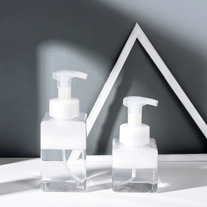 Foaming <b>Bottle</b> 450Ml Manual Pump <b>Dispenser</b> For Soap Shampoo Facial Cleanser - Product Image 4
