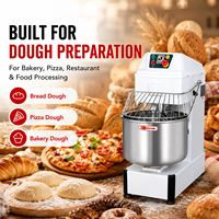 Mélangeur à spirale commercial 20L/21L, capacité 8kg de farine, double vitesse, pétrin à pain et pizza pour la vente en gros et l'OEM