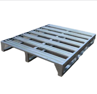 Palette en acier galvanisé robuste pour chariot élévateur, stockage de marchandises, protection contre l'humidité, logistique, panneau de support, palette en métal avec impression d'écran