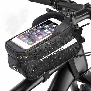 Custom Waterproof Mountain <b>Bicycle</b> <b>Frame</b> Bag Front Top Tube Cycling Pockets 21x9x10.5cm Lightweight 0.1kg Multi-color in Trend - Product Image 1