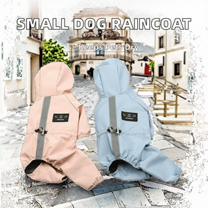 Impermeabile ecologico moderno poliestere cane impermeabile leggero con cappuccio strisce riflettenti XS-XL taglie cani di piccola <span class=keywords><strong>taglia</strong></span> - Product Image 2