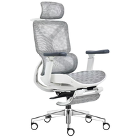 Chaise de bureau moderne entièrement en maille, ergonomique et luxueuse, avec accoudoirs réglables, soutien lombaire et design pliable pour usage en atelier