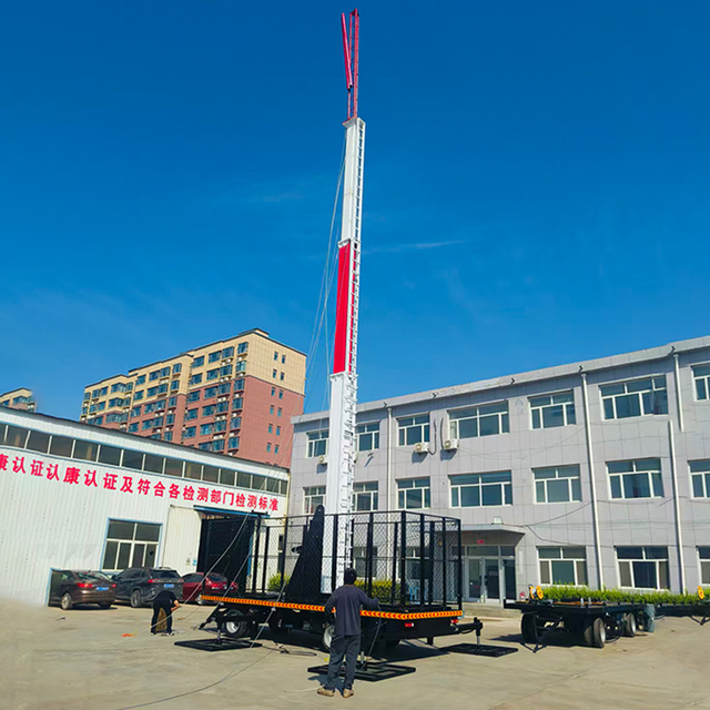 Shenghong Mobile Trailer-Mounted Communication Tower 15M-30M Height Hot-Dip Galvanized Painted Surface Steel Construction