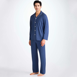 Hongbo 2025 <strong>Men's</strong> Luxury Cotton Loungewear <strong>Pyjama</strong> Set Breathable Sleepwear <strong>Pants</strong> Plus Size Hot Selling for <strong>Men</strong> Winter - Product Image 3