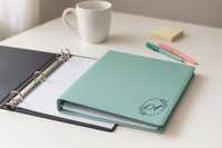 Carpeta de archivos de oficina de cuero PU resistente de alta capacidad, organizador de documentos, carpeta de anillas de 1/2 pulgadas 4 3 para documentos A4