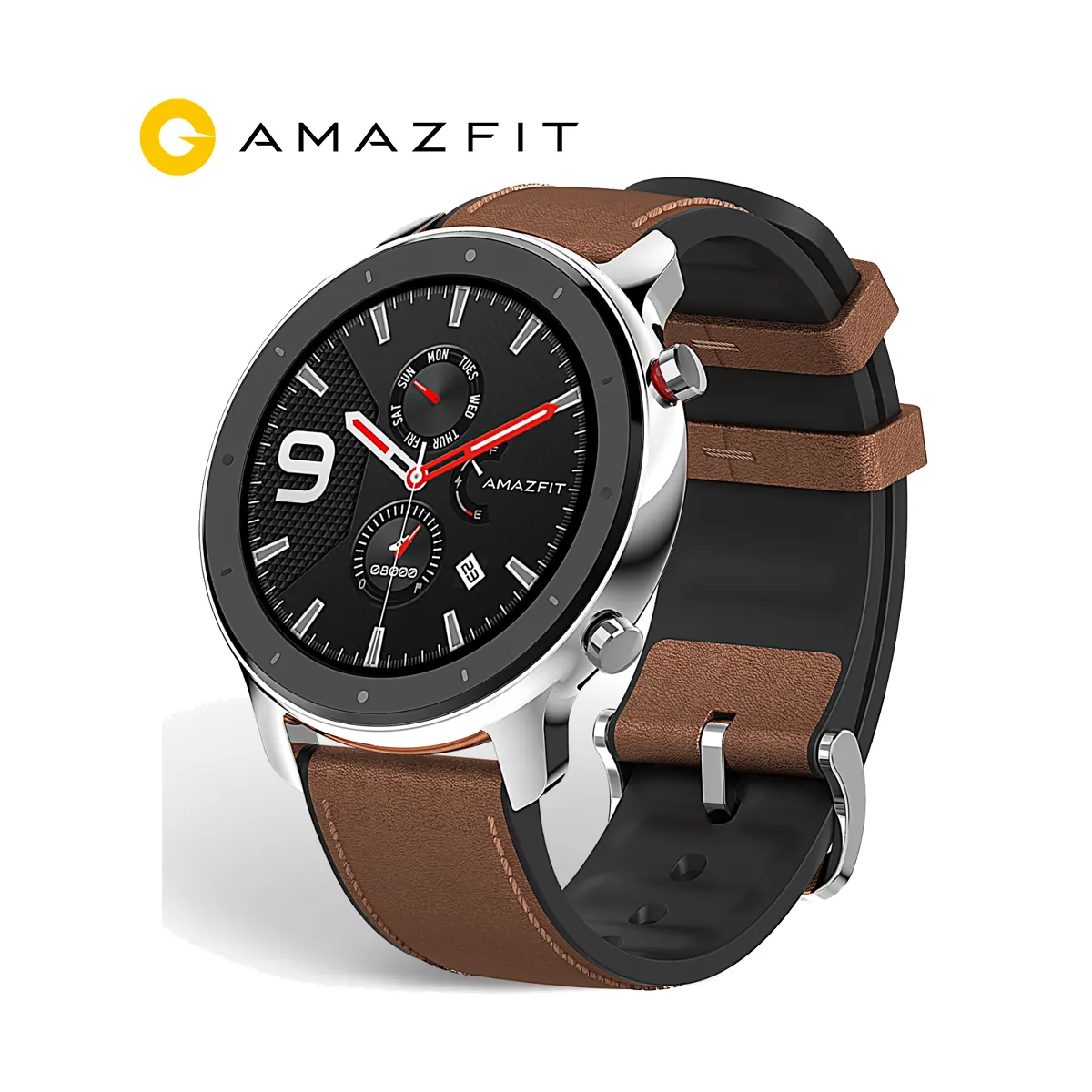Global Version Amazfit GTR 47mm Smart Watch 5ATM Waterproof Smartwatch 24Days Battery GPS Music Control Leather Silicon Strap