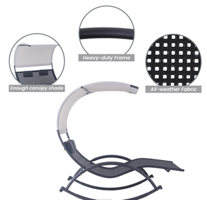 Chaise <span class=keywords><strong>de</strong></span> camping pour cour extérieure, parasol <span class=keywords><strong>de</strong></span> <span class=keywords><strong>jardin</strong></span>, chaise longue double, parasol double, <span class=keywords><strong>lit</strong></span> suspendu pour <span class=keywords><strong>2</strong></span> <span class=keywords><strong>personnes</strong></span> - Product Image 3