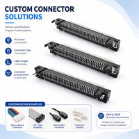 Connecteur de bord de carte multipin personnalisé, connecteur électronique à fente de bord de PCB haute densité pour systèmes solaires industriels