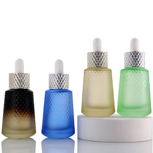 Venta al por mayor 30ml Botellas cuentagotas de vidrio Patrón de piña Uso para máscara de aceite de esencia Rosa Amarillo Verde Azul <span class=keywords><strong>Rojo</strong></span> Ámbar Negro Colores - Product Image 5