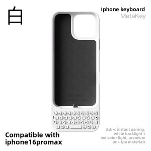 <span class=keywords><strong>Tastiera</strong></span> Wireless Retroilluminata Metakey 2.4Ghz con Attacco Magnetico <span class=keywords><strong>per</strong></span> <span class=keywords><strong>iPhone</strong></span> 16/17 Pro Max, Compatibile con Desktop, Protezione <span class=keywords><strong>per</strong></span> Telefono - Product Image 1