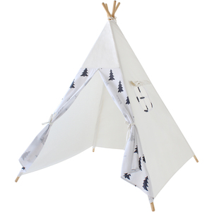 Indio niños tienda jugar <span class=keywords><strong>casa</strong></span> árbol negro de lona de algodón estampada teepee tienda para los niños - Product Image 6