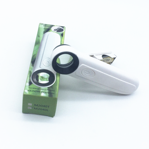 Ручная Лупа 40x с 2 светодиодными лампами ручная Лупа Акриловая линза стеклянная лупа инструмент для ремонта ювелирных изделий - Product Image 1