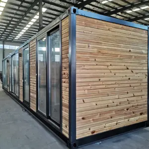 Chìa Khóa Trao Tay Dự Án Nhà Máy Cung Cấp Trực Tiếp Nhà Prefab Nhà Giá Rẻ 40ft Vận Chuyển Container Nhà Gỗ Kit Florida