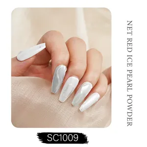 Poudre de Perle Blanche Effet Chromé Brillant pour Manucure DIY, Décoration d'Ongles, Pigment Scintillant - Product Image 3