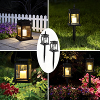 Solar Aufladbare TÜV-Zertifizierte 1000 Lumen 3500K Warmweiße IP54 Hängelaterne Outdoor Kerzen-Effekt Licht Gartenleuchte