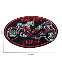 En stock, vente en gros : Patchs brodés thermocollants en tissu imprimé motif fleur rose pour motos, vélos, jeans, vestes et sacs