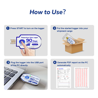 Enregistreur de température jetable chaîne du froid moniteur de température usb thermomètre enregistreur de données