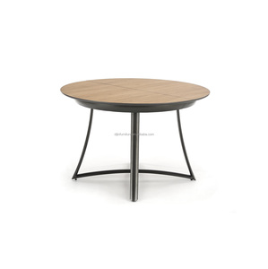 Nuevo diseño de madera MDF muebles de comedor <span class=keywords><strong>mesa</strong></span> de comedor <span class=keywords><strong>redonda</strong></span> <span class=keywords><strong>extensible</strong></span> con base de madera 6 asientos - Product Image 3