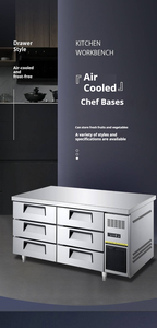 NUELEAD NE-1181 Refrigerador Comercial de Dos Cajones y 100L, Refrigerado por Aire, Equipo de Cocina, Base de Acero Inoxidable para Chef de Taller - Product Image 4