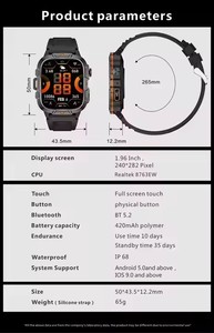 Nuovissimo <span class=keywords><strong>orologio</strong></span> intelligente per Sport all'aria aperta QX12 100 + modalità Sport 420mah Fitness Tracker Bt Call Smartwatch IP68 braccialetto impermeabile - Product Image 3