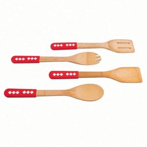 Ensemble d'ustensiles de cuisine en bambou écologique, spatule et cuillère, très demandé - Product Image 1