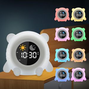 Lámpara LED de Noche Personalizada al por Mayor, Linda Lámpara Infantil con Altavoz, Entrenador de Sueño, Despertador con Luz Natural Táctil Inteligente, Calendarios y Colores - Product Image 4