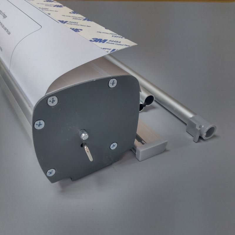 Легкий в использовании складной баннер, рулонный плакат, баннер, стенды, синяя основа, алюминиевая рулонная стойка, односторонняя рулонная цифровая печать