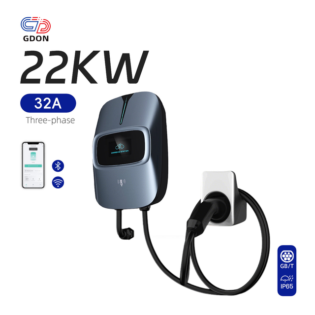 GDON Wallbox EV Charger 22kW 3 Phase Smart AC Level 2 Electric Car Charging Station EVSE Residential Home