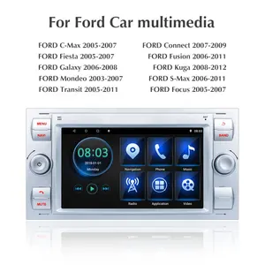 7 Zoll 2Din Android Autoradio Autoradio Multimedia Player GPS Stereo Für Ford/Focus/S-Max/Mondeo Kuga 9/GalaxyC-Max Fusion Car