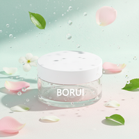 Borui vente en gros emballage de pot vide de capacité différente 30ml 80ml 100ml 120m pot en plastique pour animaux de compagnie de crème cosmétique avec couvercle pour animaux de compagnie