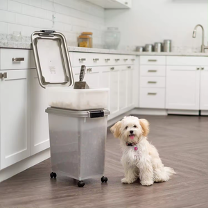 Recipiente para viagem de alimentos para animais de estimação, armazenamento hermético de alimentos para cães 33qt + 12qt com colher - Product Image 4