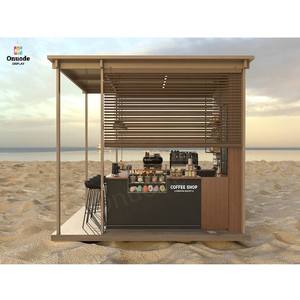 Mostrador de Bar/Cafetería Elegante y Funcional con Luz LED, Mostradores para Cafetería, Quiosco para Exteriores Disponible para la Venta - Product Image 5