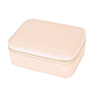 Vente chaude De Luxe Portable Multicolore Haute Capacité PU Matériel Voyage Pilulier Boîte À Bijoux avec Fermeture Éclair