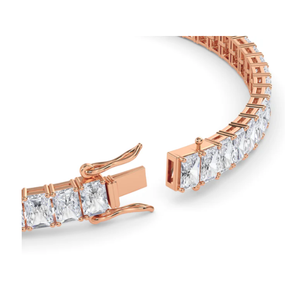 Bracelet tennis élégant en diamant de laboratoire unisexe avec pierres taille radiant, style luxueux pour occasions spéciales - Product Image 3