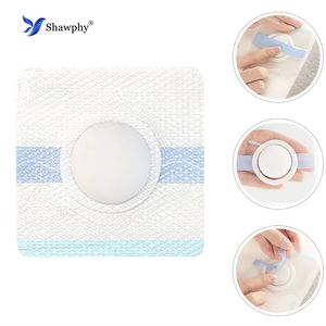 5 Pcs/kotak Plester Hernia Umbilikalis Penutup Perut Bayi Perban Bayi Pereda Nyeri Pusar Bersertifikat CE 8x8cm Katun untuk Bayi Baru Lahir - Product Image 1