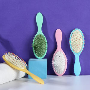 High Quality Candy Color <strong>Rubber</strong> Coating Oval Paddle Massage <strong>Hair</strong> Brush Soft Nylon Bristle Air Cushion <strong>Hair</strong> <strong>Comb</strong> - Product Image 5