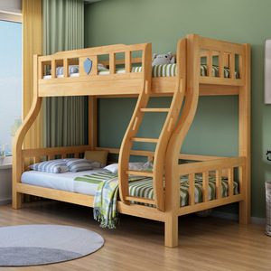 Children's <b>Bunk</b> <b>Bed</b> Solid <b>Wood</b> 1.2m X 1.9m Storage Stairs Rustic Design For Kids And Adults Home Use - Product Image 3