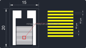 光電検出を備えたガスおよびバイオセンサー用透明80 Um ITO導電性ガラス容量センサーアレイ - Product Image 2