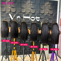 Perruques de cheveux humains lisses de qualité 15A, cheveux vierges bruts vietnamiens SDD, perruque frontale en dentelle HD 13x6 pré-épilée pour femmes, vente en gros