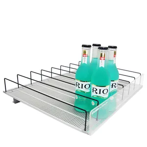Estante de plástico para refrigerador de bebidas, estante de plástico para supermercado