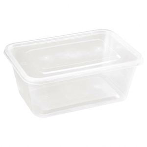 Customizable 1250ml Rectangular Clear Microwavable PP Disposable Environment-friendly Sushi Salad <b>Takeaway</b> Lunch Box Food - Product Image 1